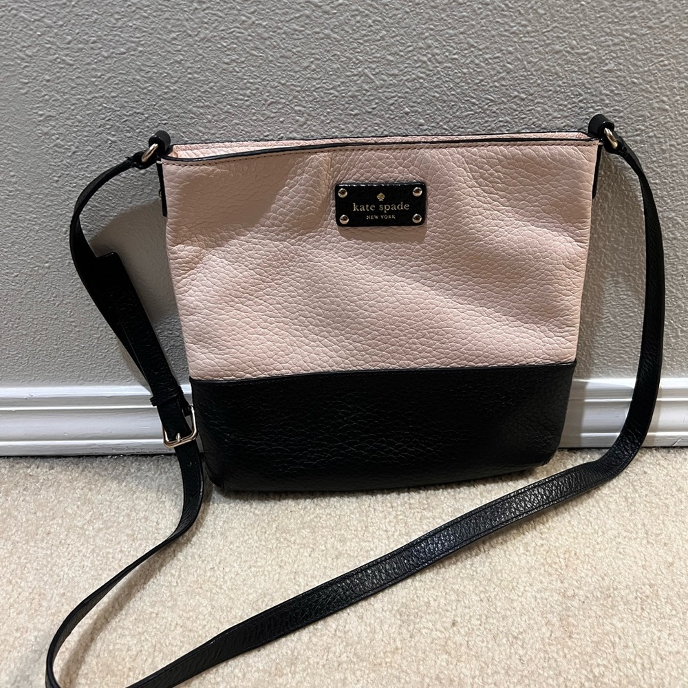 kate spade Pink and Black Leather Crossbody Bag